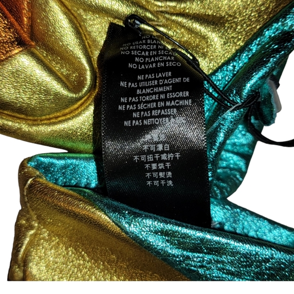 Kurt Geiger London Pieced Rainbow Leather Glove - Picture 5 of 8